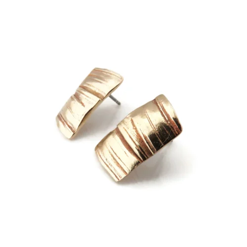 Organic Bronze Stud Earrings