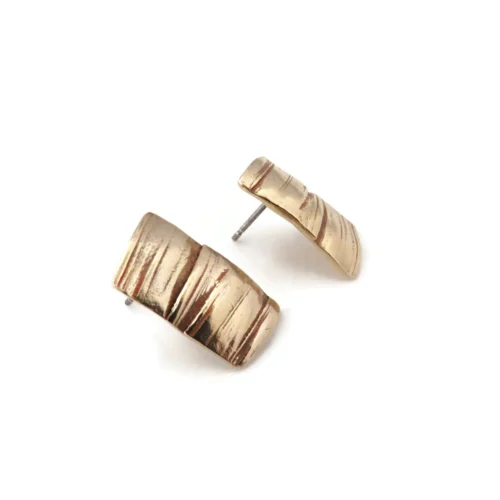 Organic Bronze Stud Earrings
