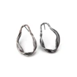 Oxidized Sculptural Silver Earrings