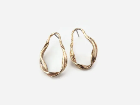 Sculptural Bronze Earrings with Organic Texture