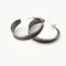 Oxidized Silver Hoops with Organic Texture