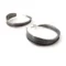 Oxidized Silver Hoops with Organic Texture