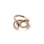 Adjustable Patinated Bronze Organic Ring