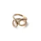 Adjustable Patinated Bronze Organic Ring
