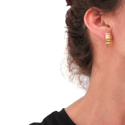 Organic Bronze Stud Earrings
