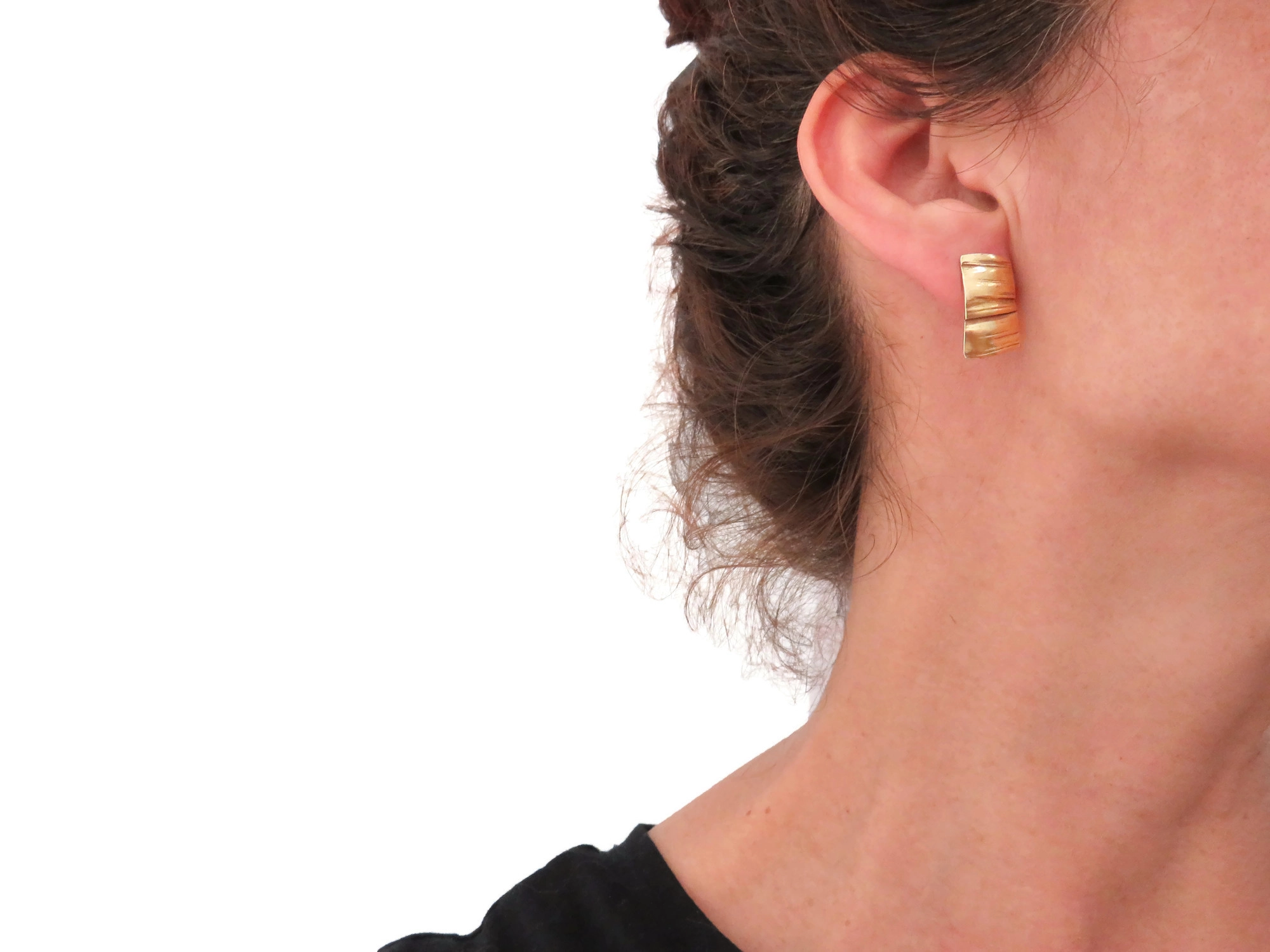 Organic Bronze Stud Earrings