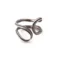 Adjustable Oxidized Silver Organic Ring
