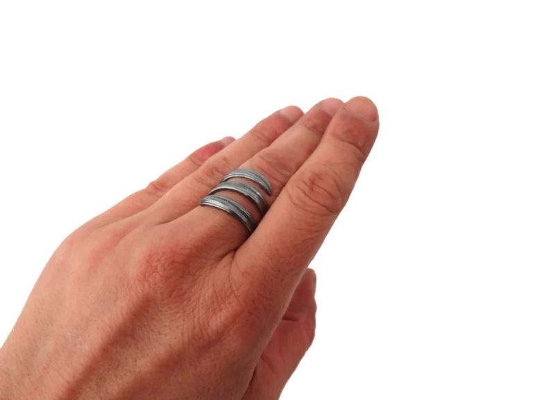 Spiral Patinated Silver Ring