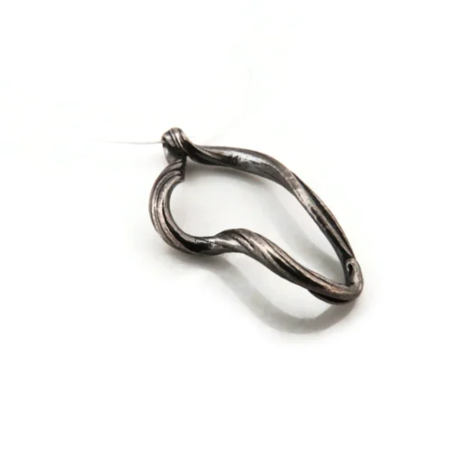 Oxidized Silver Sculptural Pendant