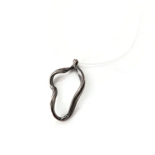Oxidized Silver Sculptural Pendant