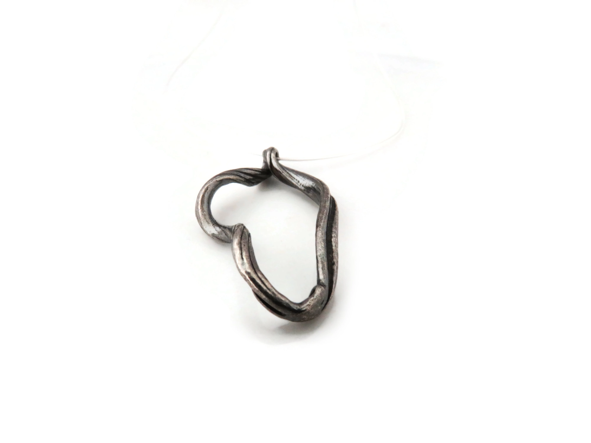 Oxidized Silver Sculptural Pendant