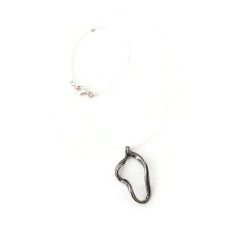 Oxidized Silver Sculptural Pendant