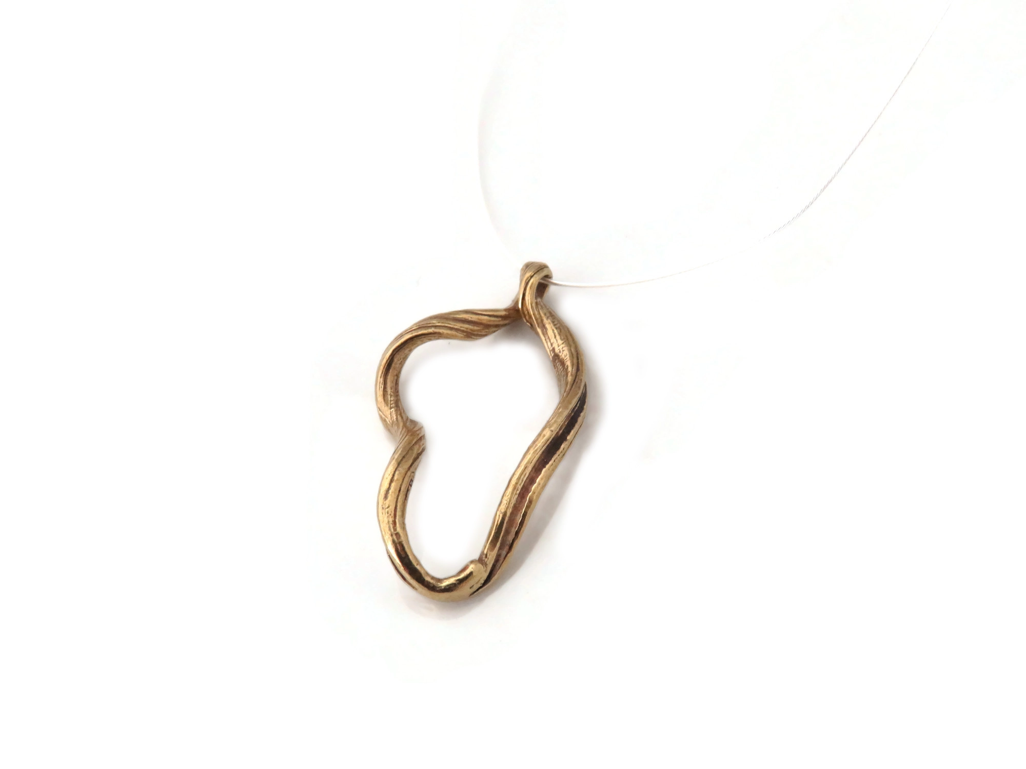 Organic Textured Bronze Pendant