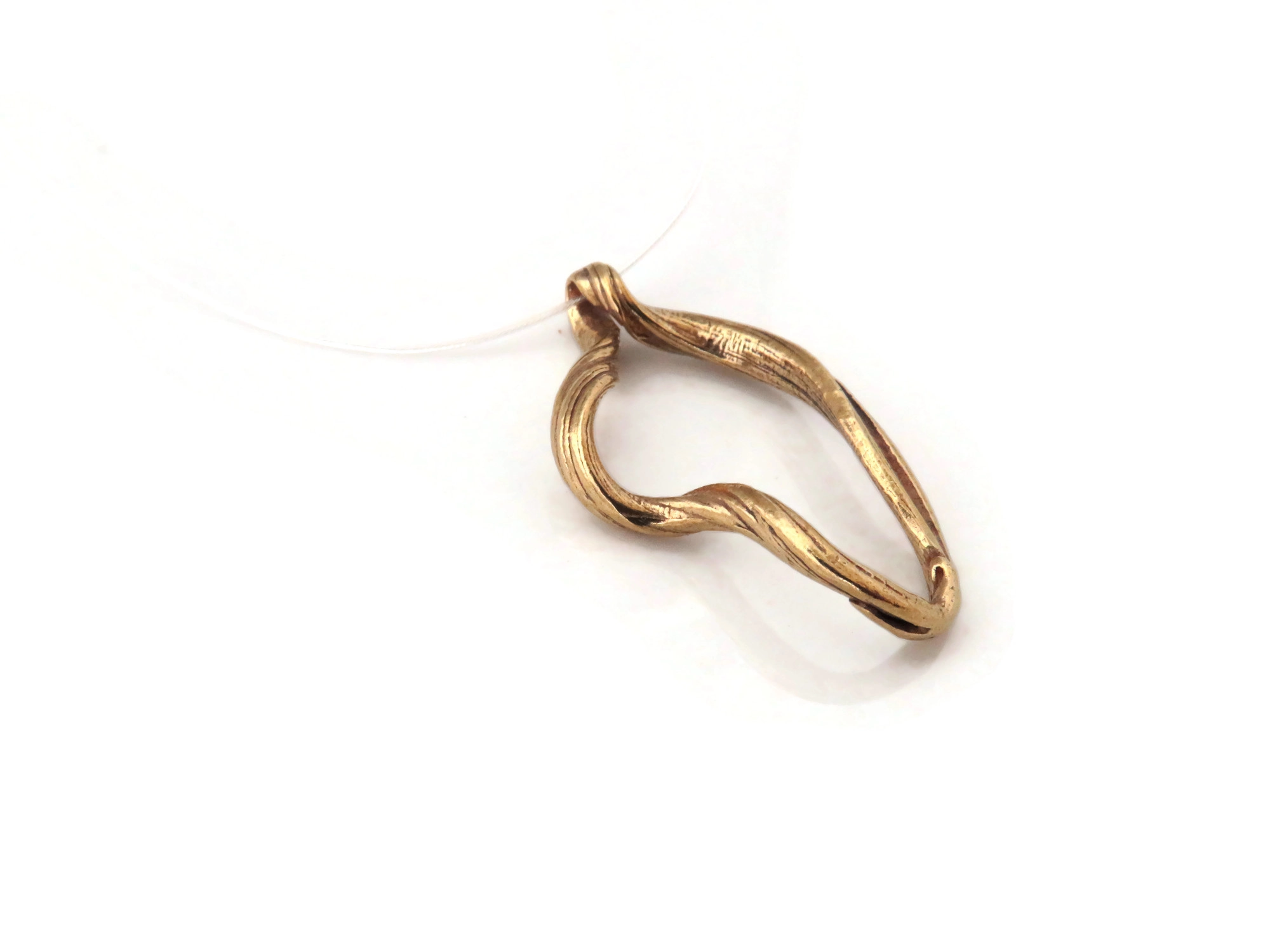 Organic Textured Bronze Pendant