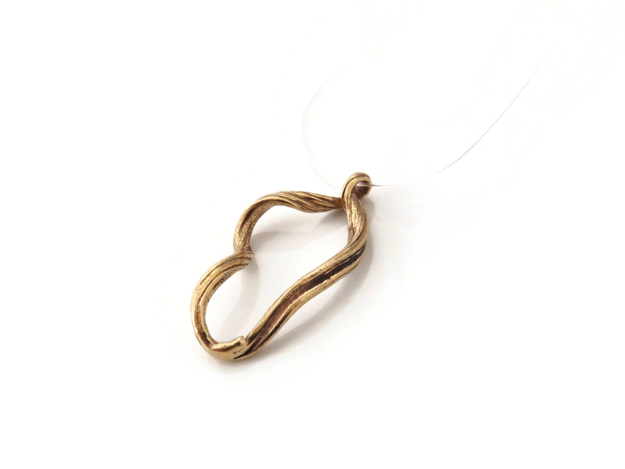 Organic Textured Bronze Pendant