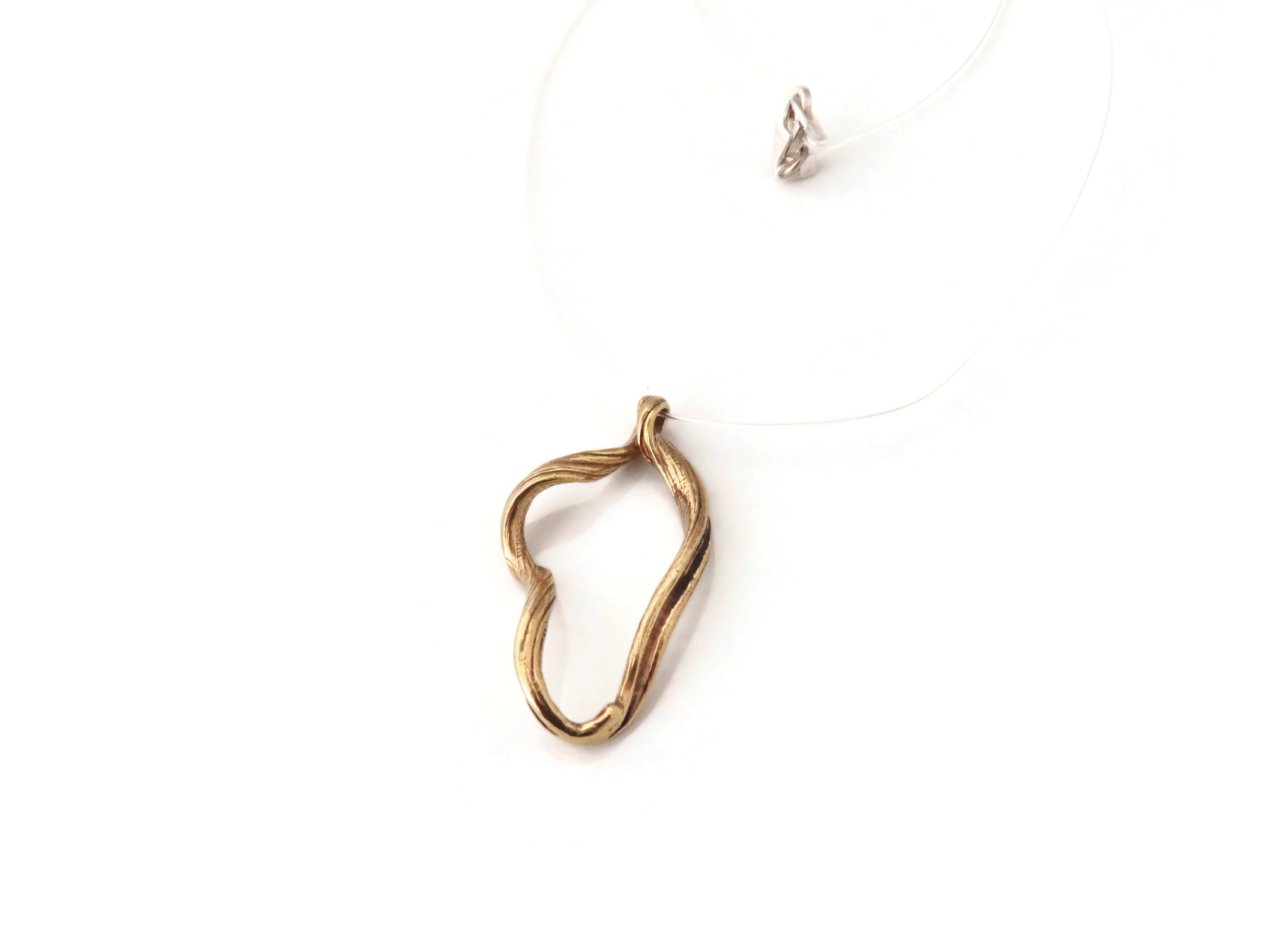 Organic Textured Bronze Pendant