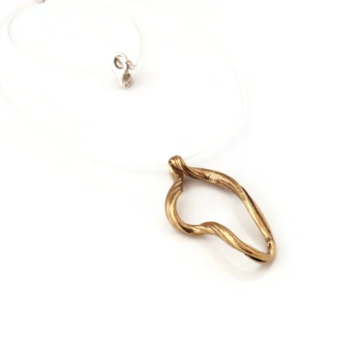 Organic Textured Bronze Pendant