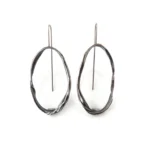 Oxidized Sculptural Silver Dangle Earrings