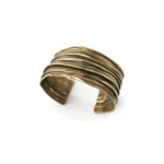 Wide Patinated Bronze Cuff Bracelet