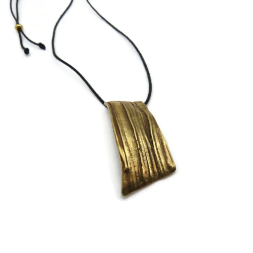 Bronze Pendant with Organic Texture