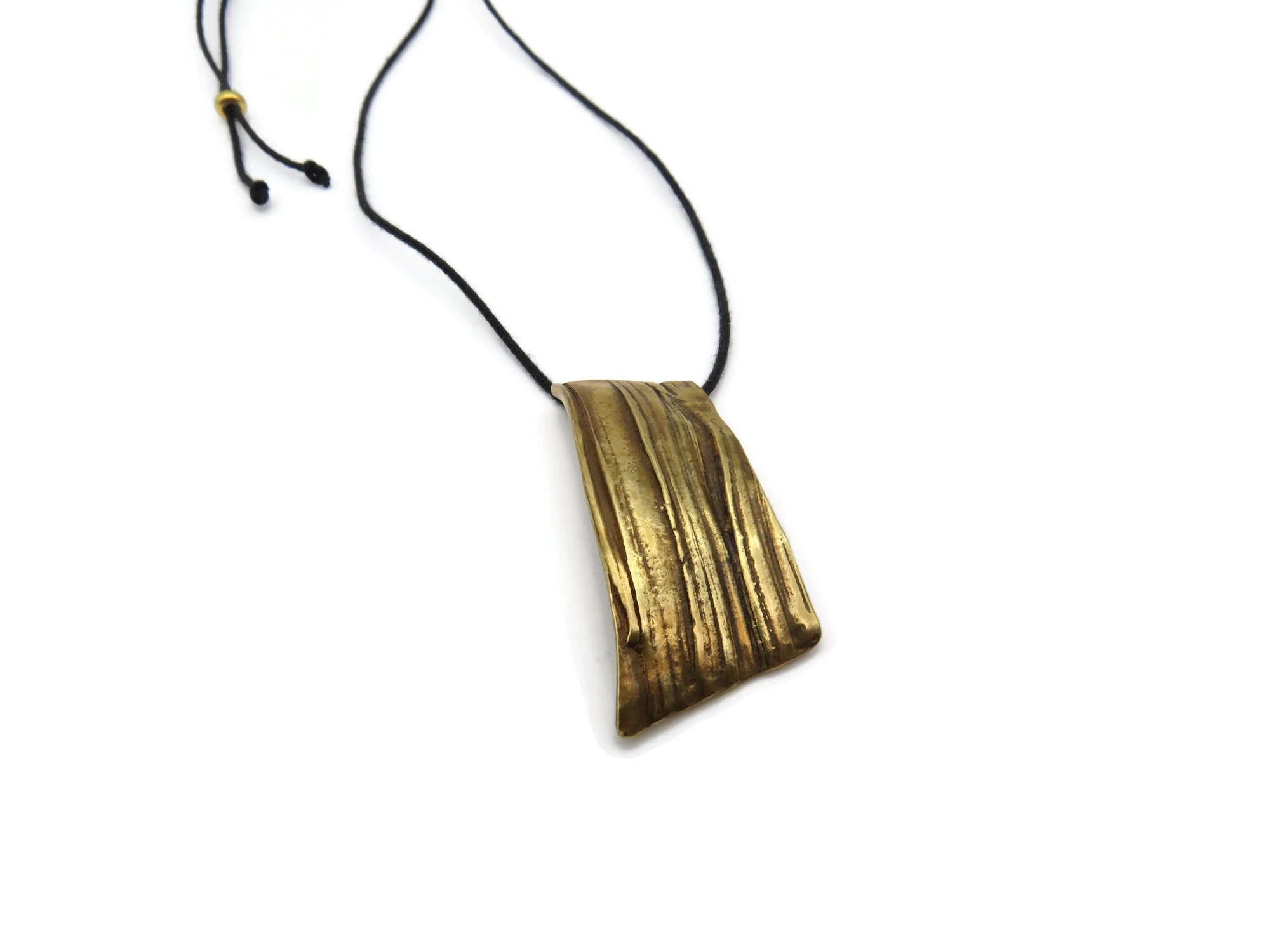 Bronze Pendant with Organic Texture