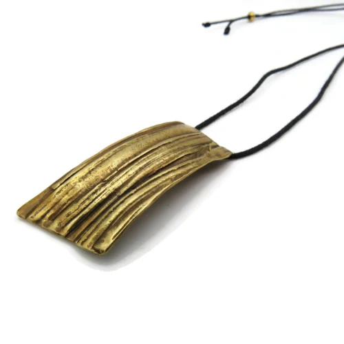 Bronze Pendant with Organic Texture