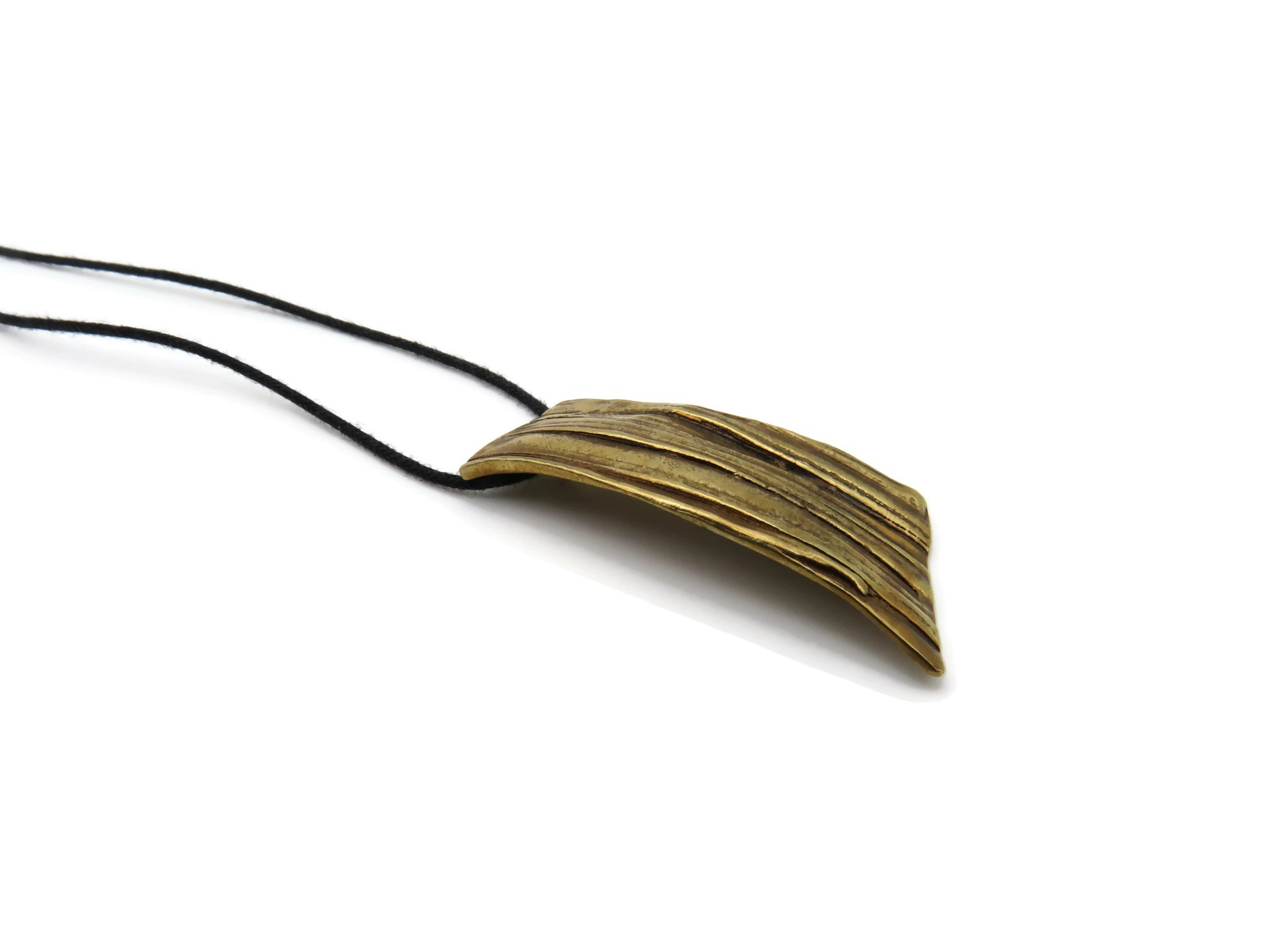 Bronze Pendant with Organic Texture