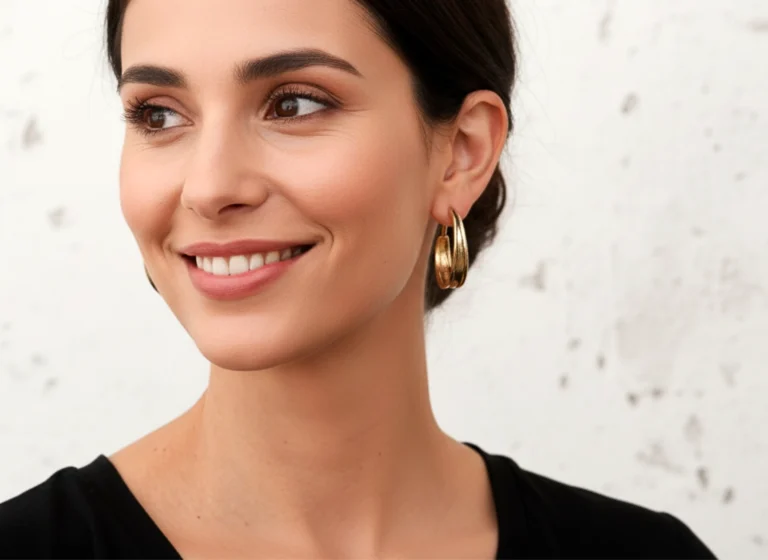 Patinated Bronze Hoops Earrings