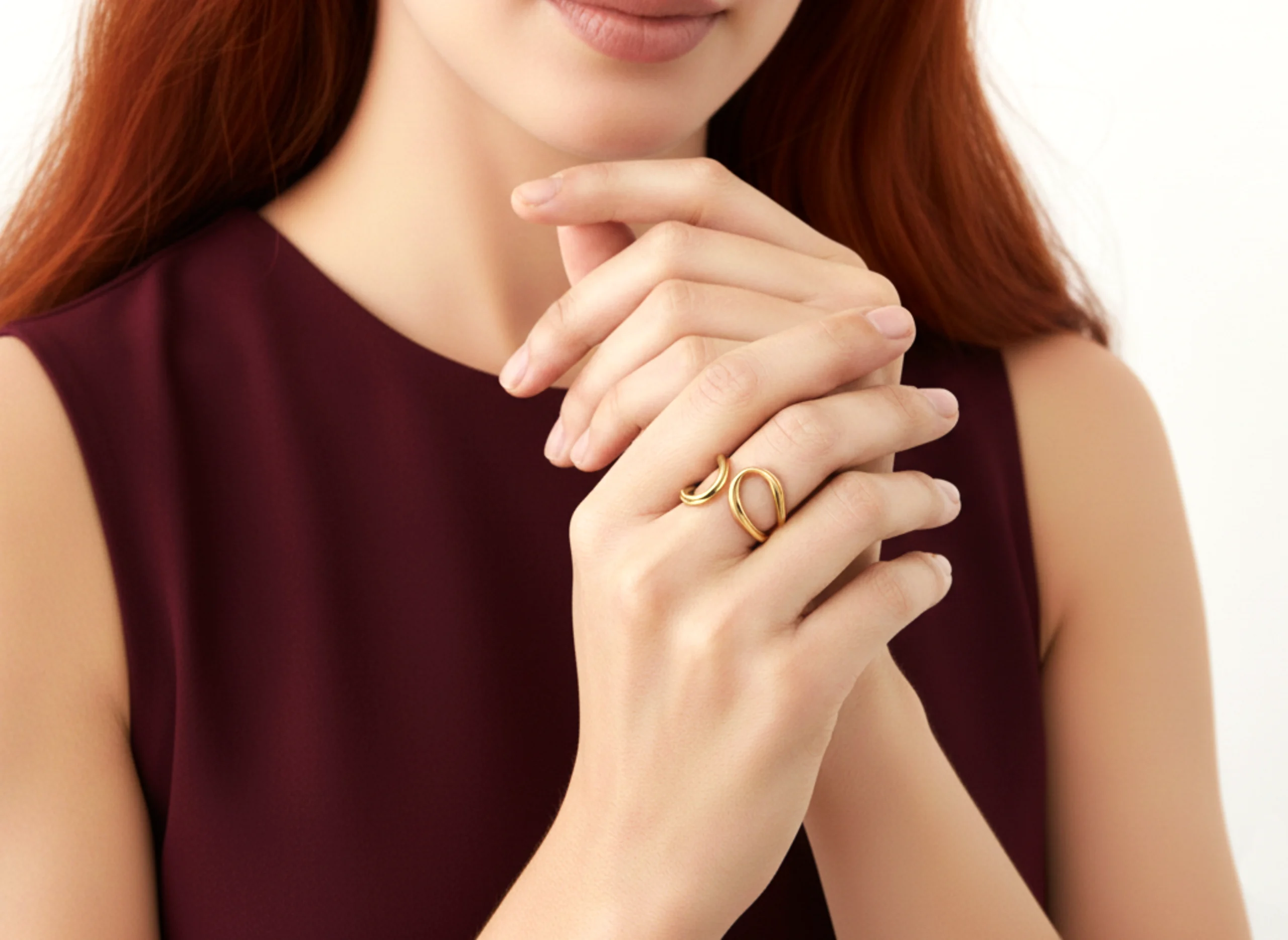 Adjustable Patinated Bronze Organic Ring