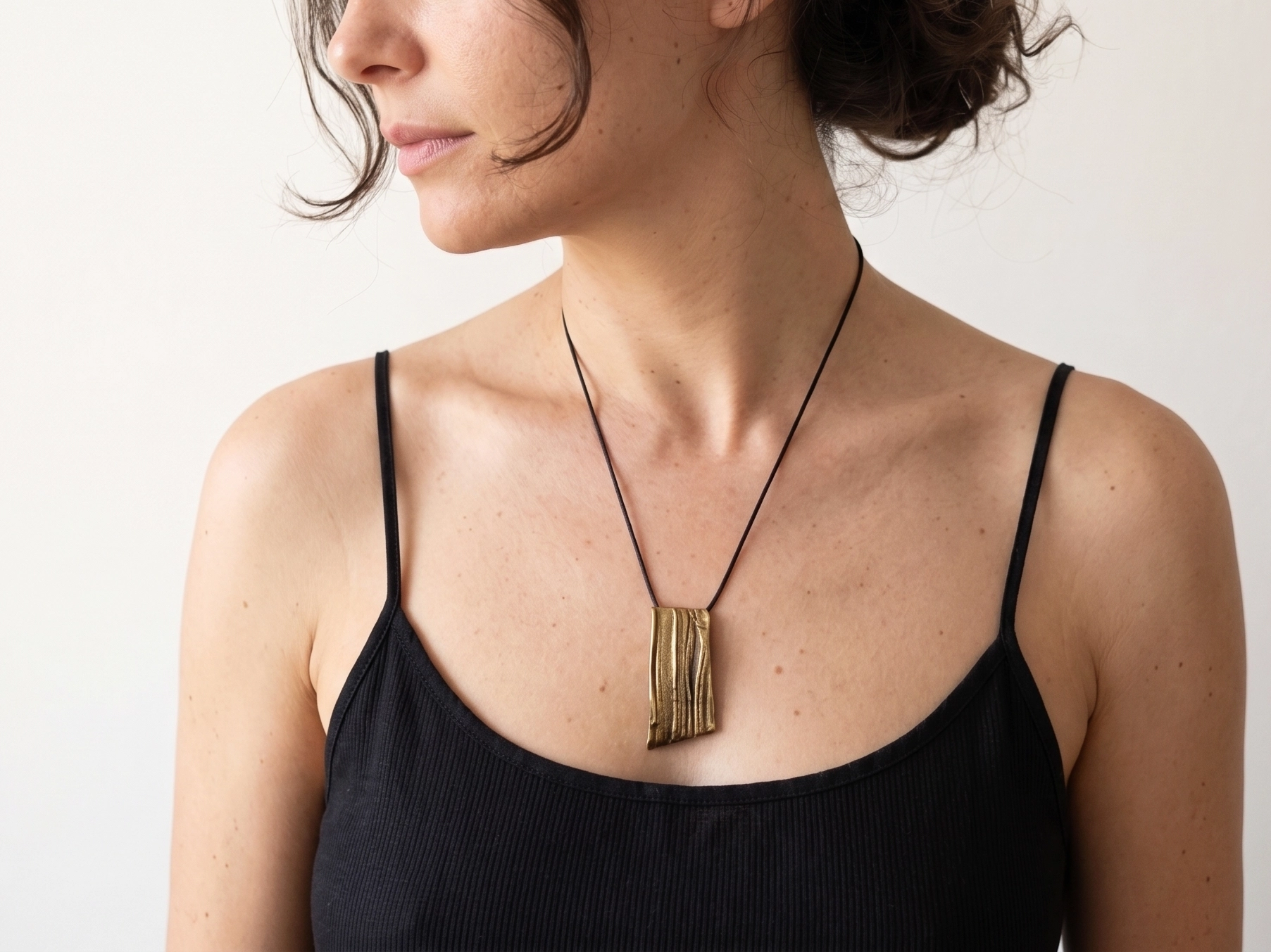 Bronze Pendant with Organic Texture