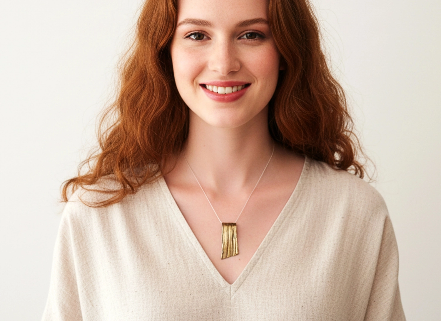 Bronze Pendant with Organic Texture