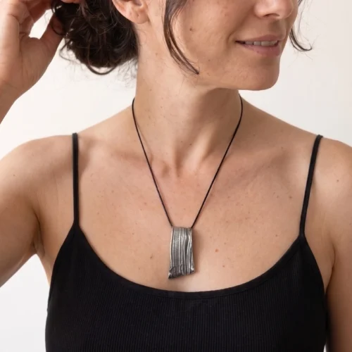 Organic Silver Pendant