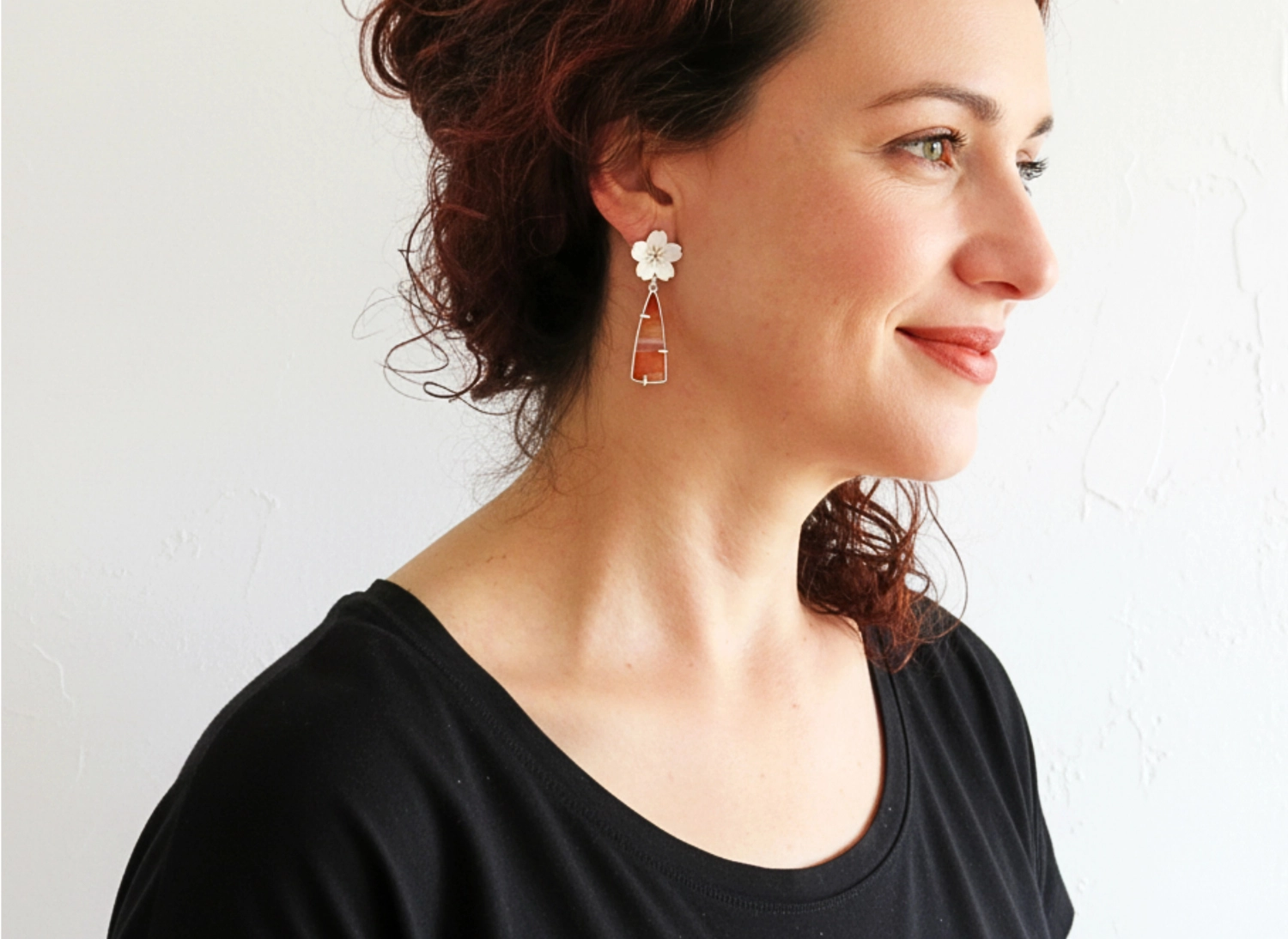 Carnelian Silver Earrings