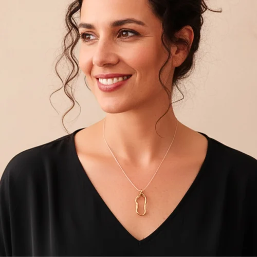 Organic Textured Bronze Pendant