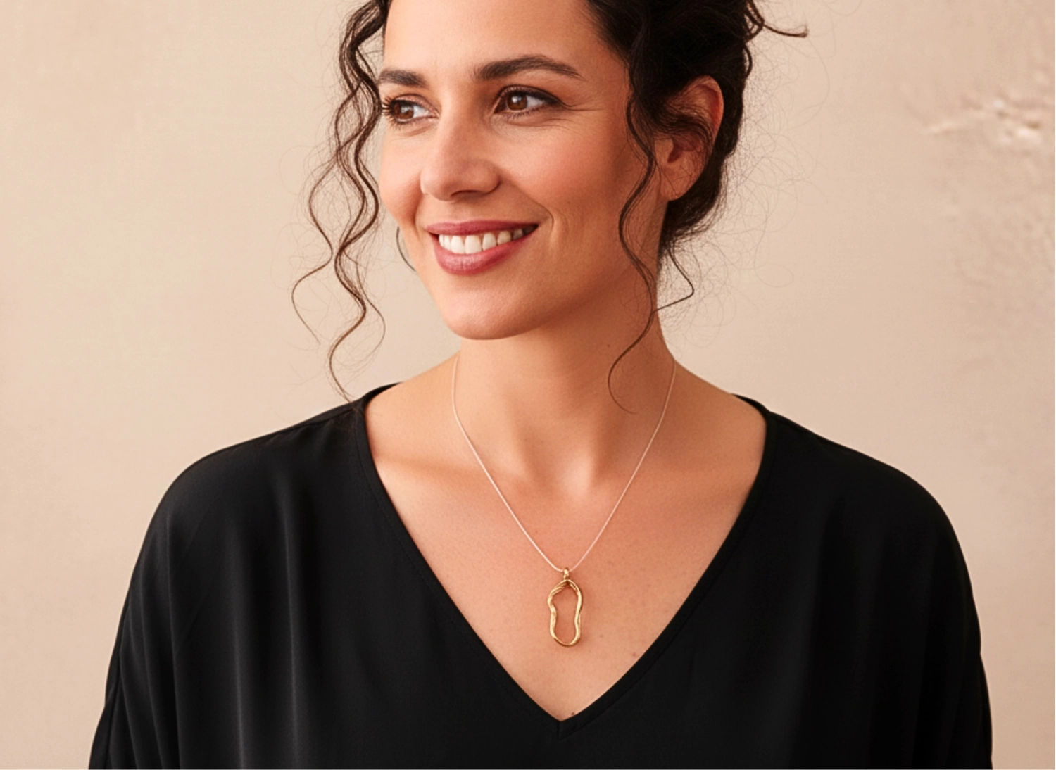 Organic Textured Bronze Pendant