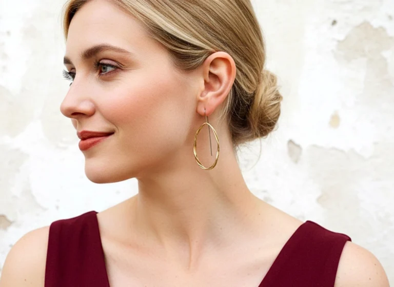 Oxidized Sculptural Bronze Dangle Earrings