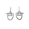 Oxidized Geometric Silver Earrings