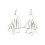 Silver Linear Drop Earrings