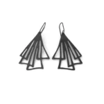Silver Linear Drop Earrings