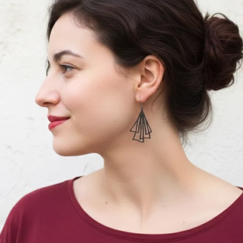 Silver Linear Drop Earrings