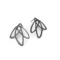 Lineal Oxidized Silver Stud Earrings