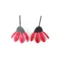 Red Enameled Flower Dangle Earrings