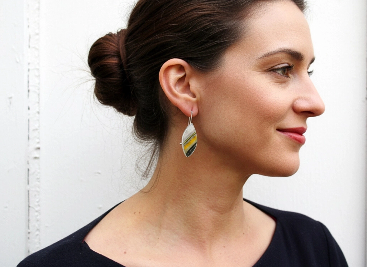 Bumble Bee Jasper Dangle Earrings