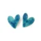 Blue Heart Earrings