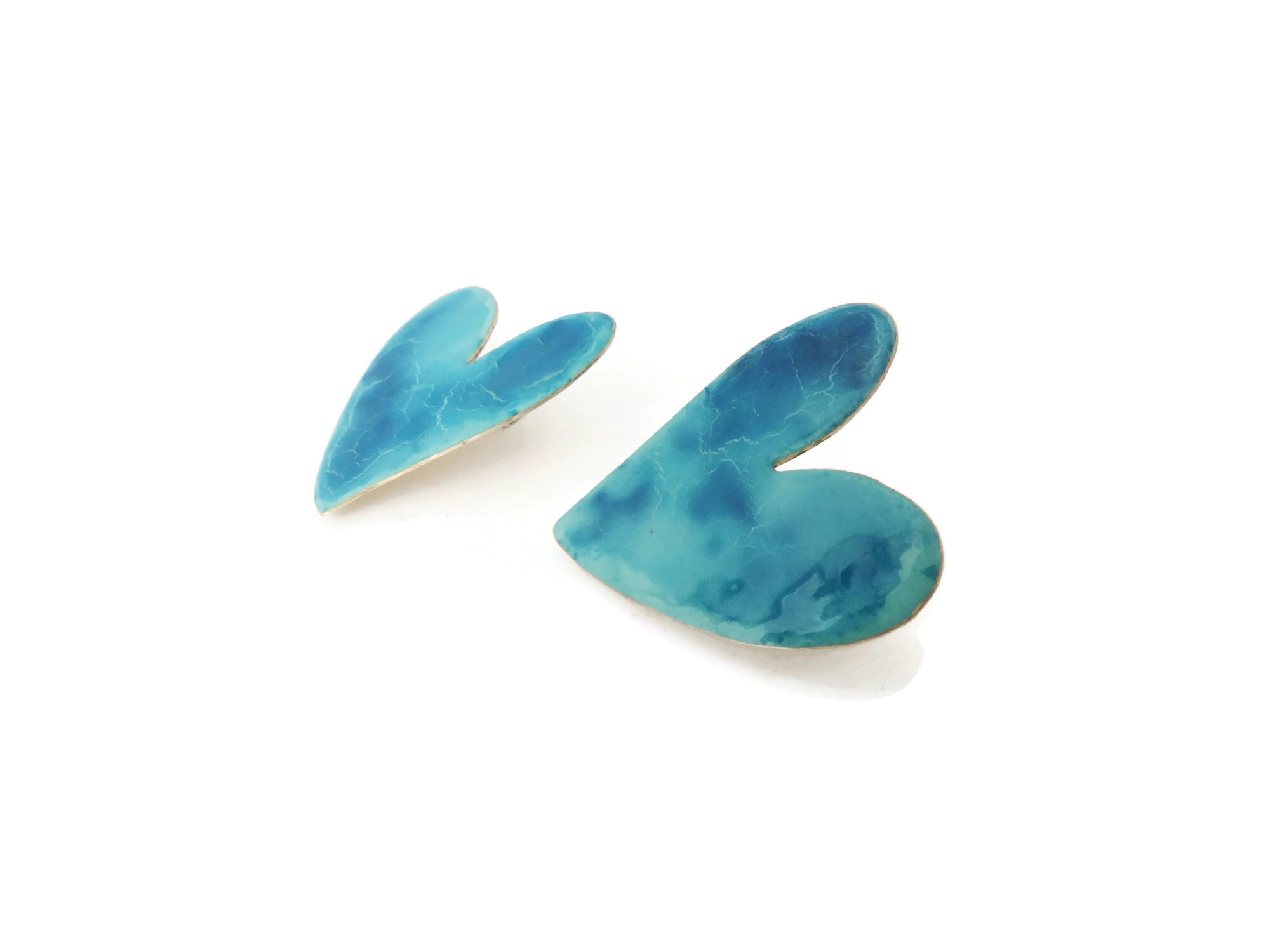 Blue Heart Earrings