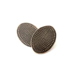 Patinated Bronze Oval Stud Earrings