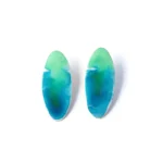 Painted Enameled Brass Stud Earrings