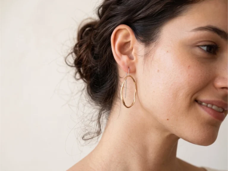 Oxidized Sculptural Bronze Dangle Earrings
