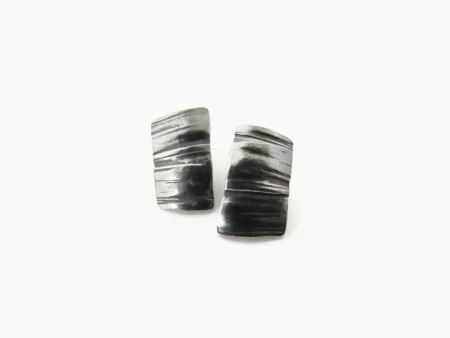 Organic Silver Stud Earrings