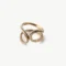 Adjustable Patinated Bronze Organic Ring